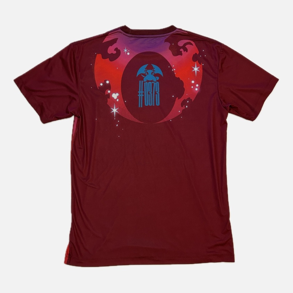 Pokémon Center Salamence Evolution Tee Burgundy Red Graphic Shirt Adult Medium - Picture 3 of 11